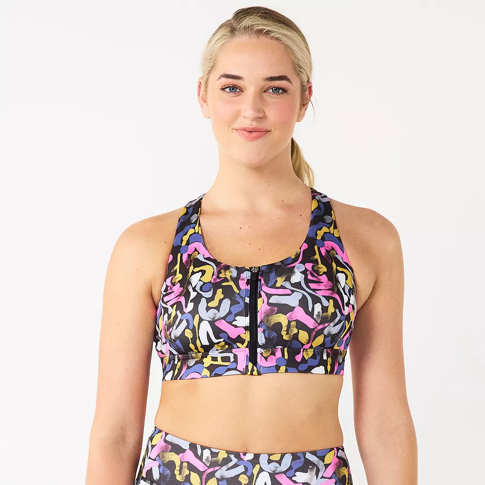 Tek GearĀ® Zip-Front Medium-Impact Sports Bra - Image 4