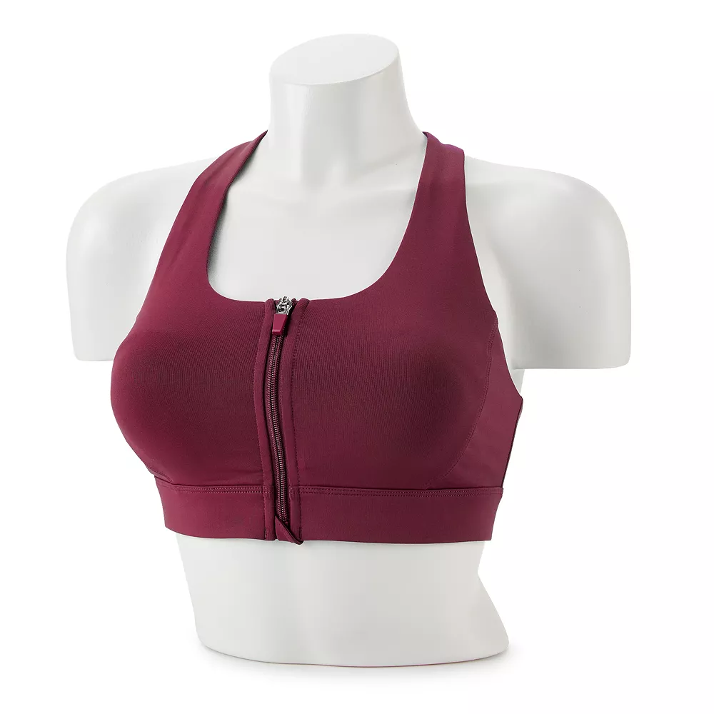 Tek GearĀ® Zip-Front Medium-Impact Sports Bra - Image 3