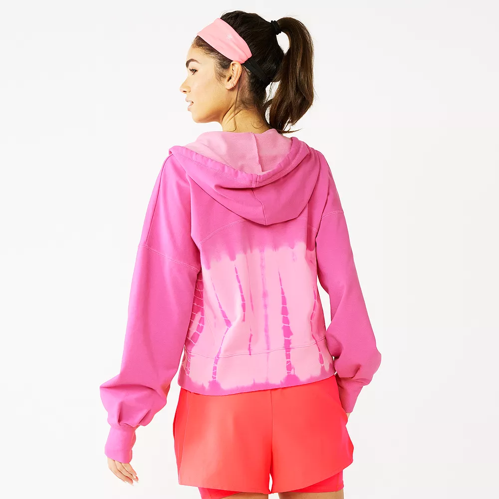 Women's Tek Gear® French Terry Crop Zip-Up Jacket - Image 3