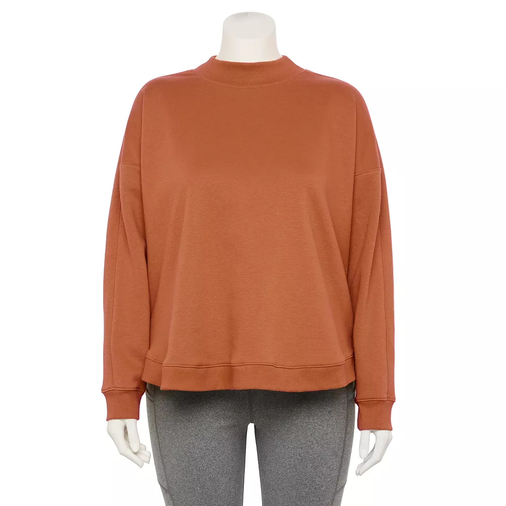 Plus Size Tek Gear® Ultrasoft Fleece Mockneck Sweatshirt - Image 3