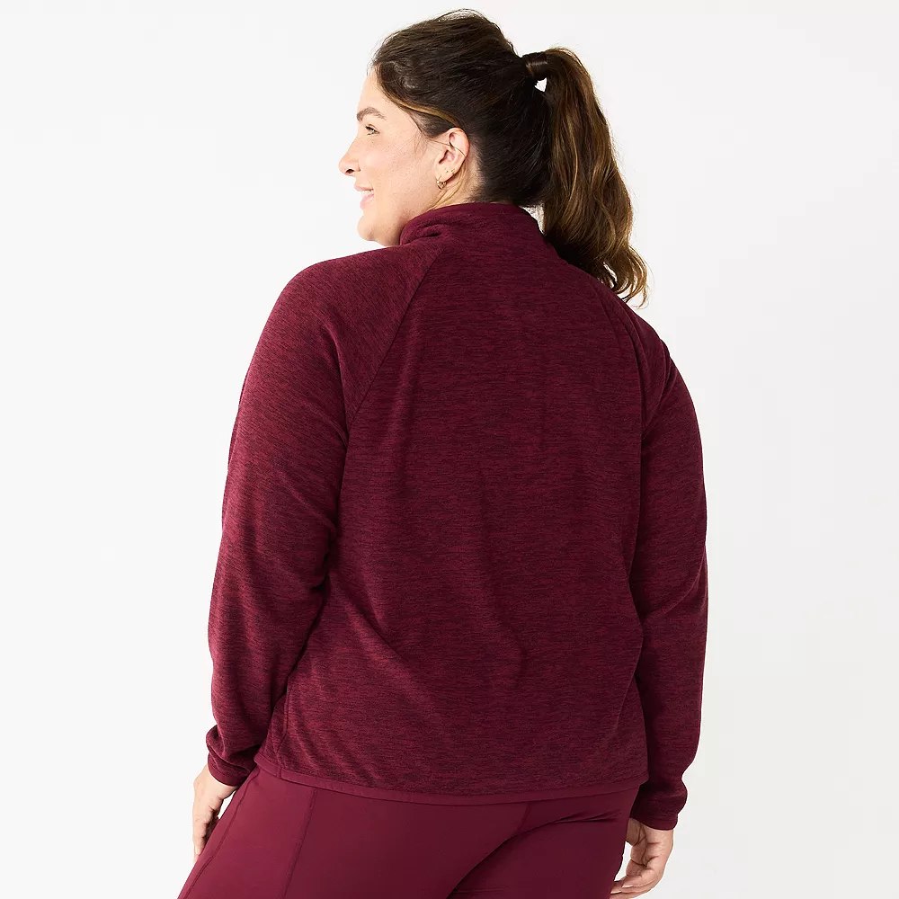 Plus Size Tek Gear® Microfleece Quarter-Zip Top - Image 2