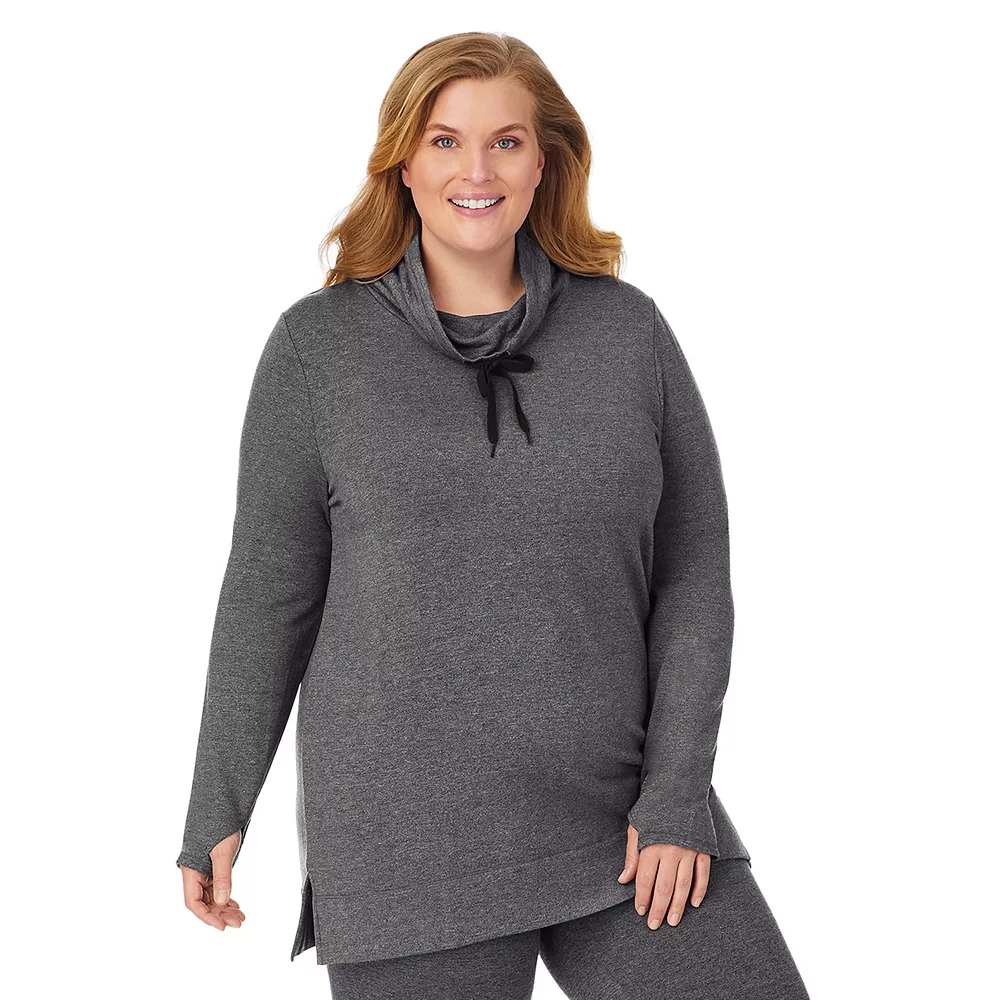 Plus Size Cuddl DudsĀ® Ultra Cozy Long Sleeve Cowlneck Tunic Top