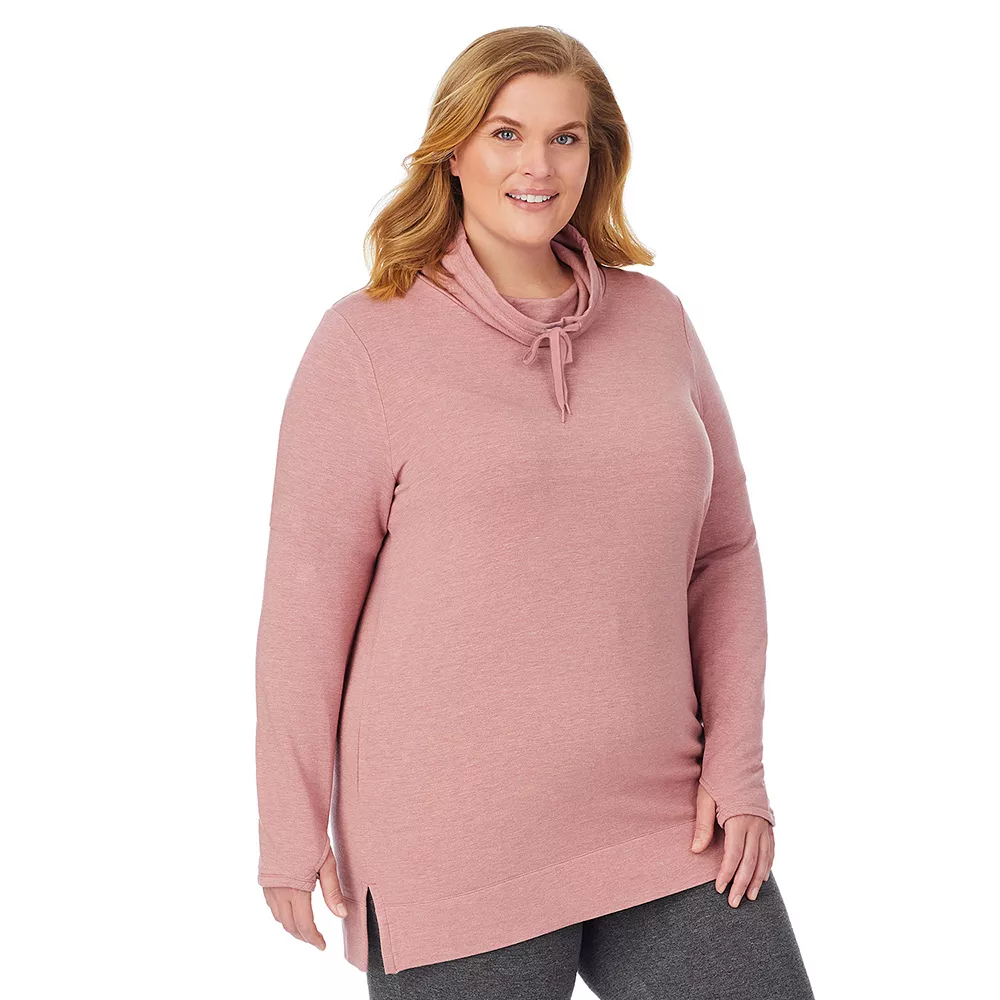 Plus Size Cuddl DudsĀ® Ultra Cozy Long Sleeve Cowlneck Tunic Top - Image 2