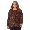 Plus Size Cuddl Duds® Fleecewear with Stretch Long Sleeve Crewneck Top