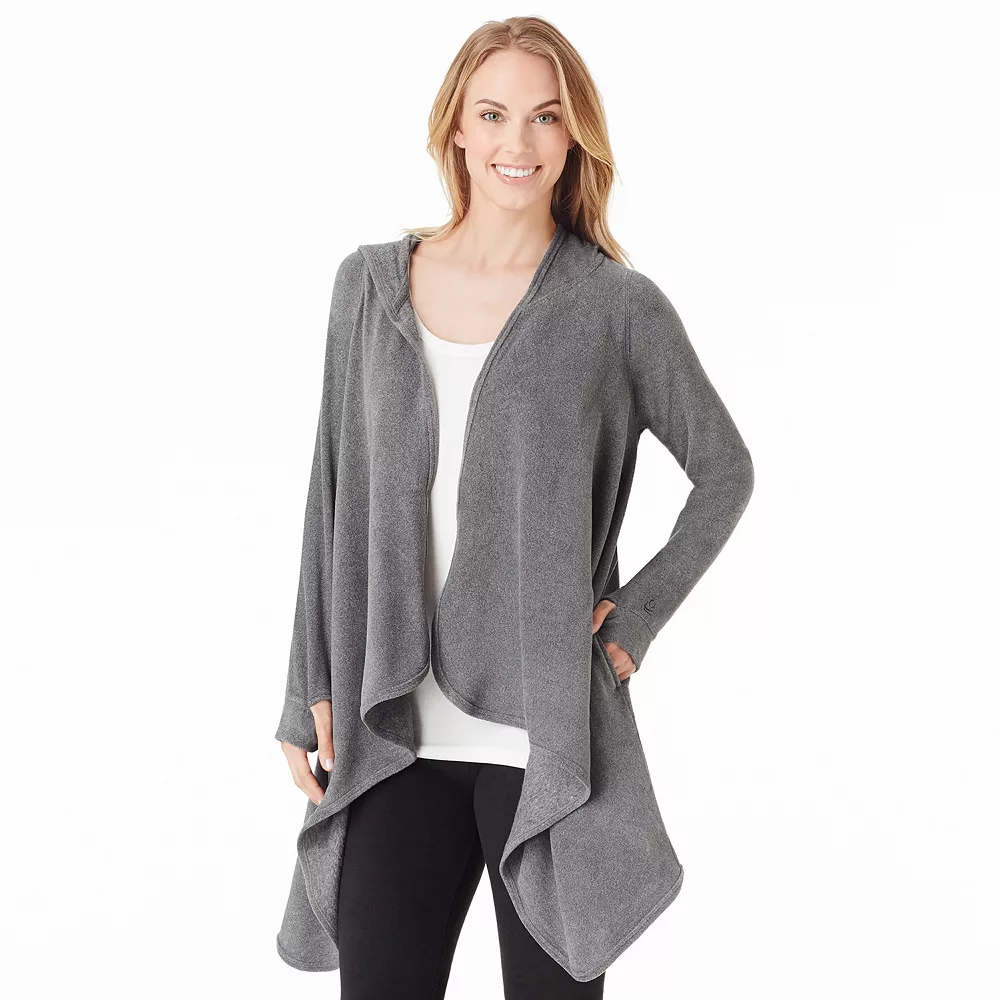 Women's Cuddl DudsĀ® Fleecewear with Stretch Long Sleeve Hooded Wrap - Image 7