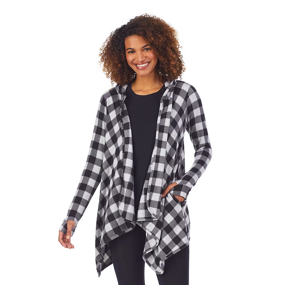 Women's Cuddl DudsĀ® Fleecewear with Stretch Long Sleeve Hooded Wrap - Image 3