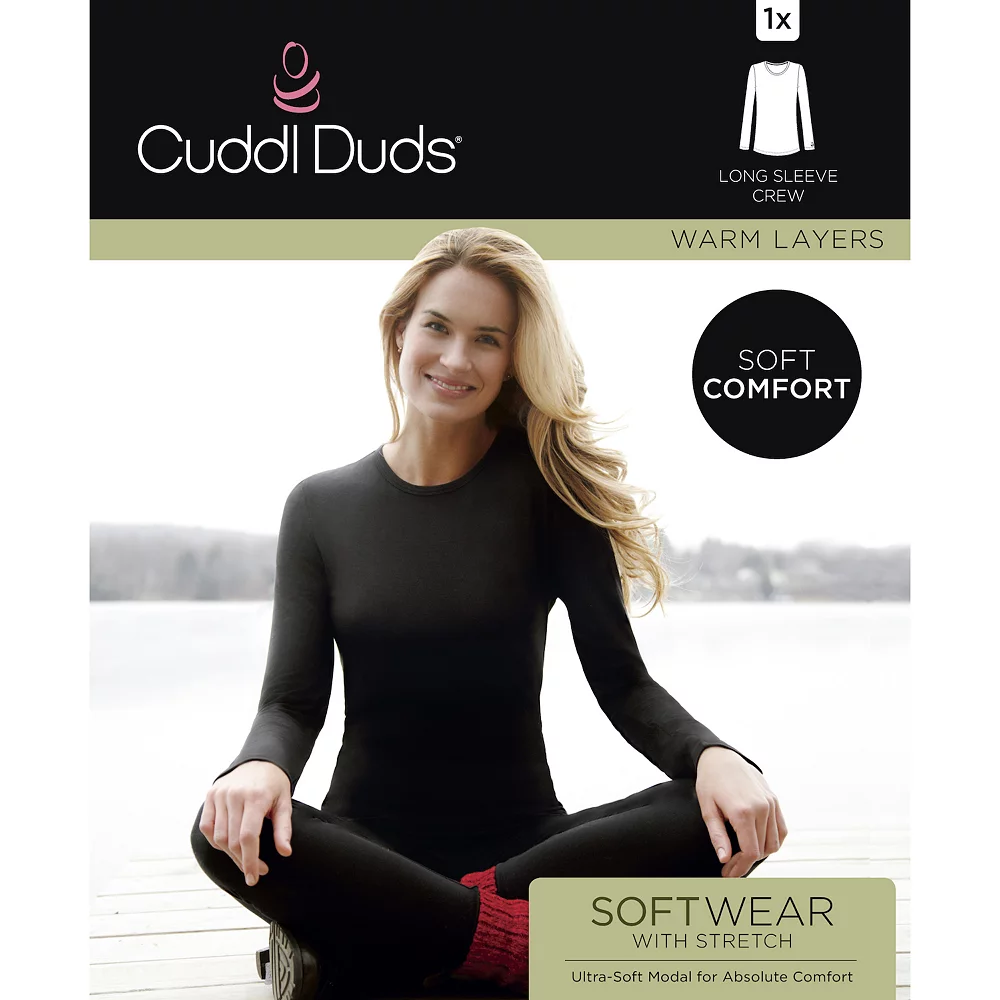 Women's Cuddl Duds® Softwear with Stretch Long Sleeve Crewneck Top - Image 16