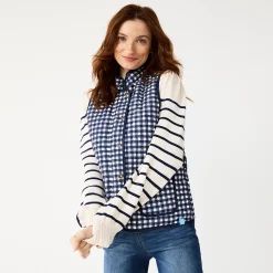 Women's DRAPER JAMES RSVP⢠Reversible Quilted Checkered Vest