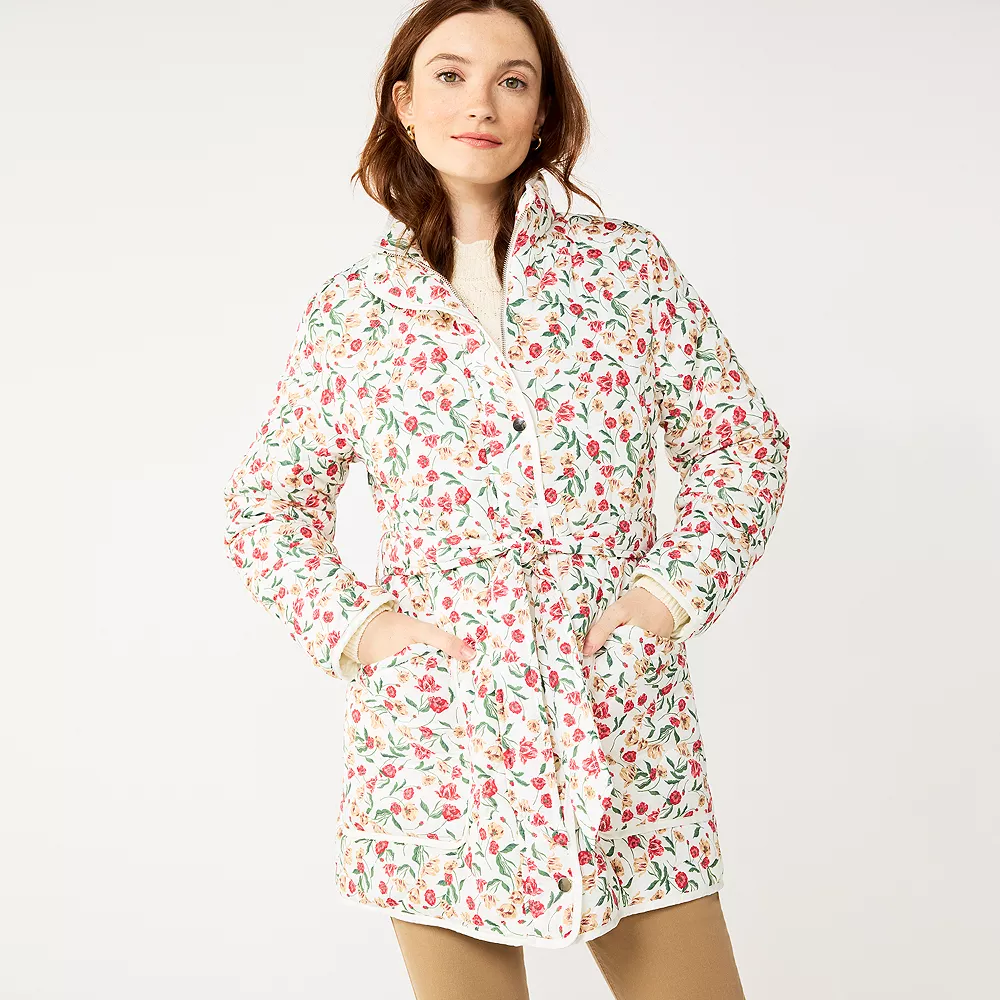 Women's DRAPER JAMES RSVP⢠Quilted Floral Tie-Waist Jacket