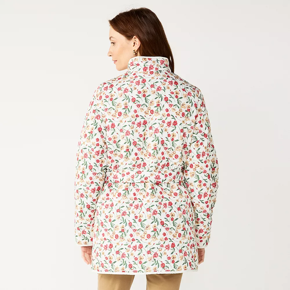 Women's DRAPER JAMES RSVP⢠Quilted Floral Tie-Waist Jacket - Image 2