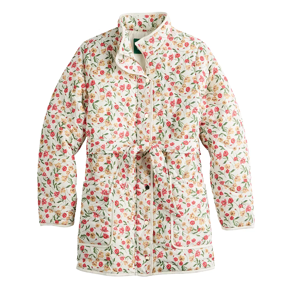Women's DRAPER JAMES RSVP⢠Quilted Floral Tie-Waist Jacket - Image 3