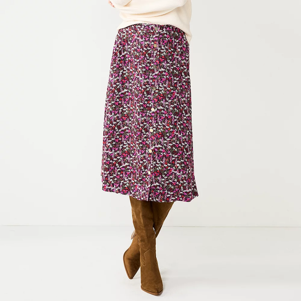 Women's DRAPER JAMES RSVP⢠Straight Floral Midi Skirt