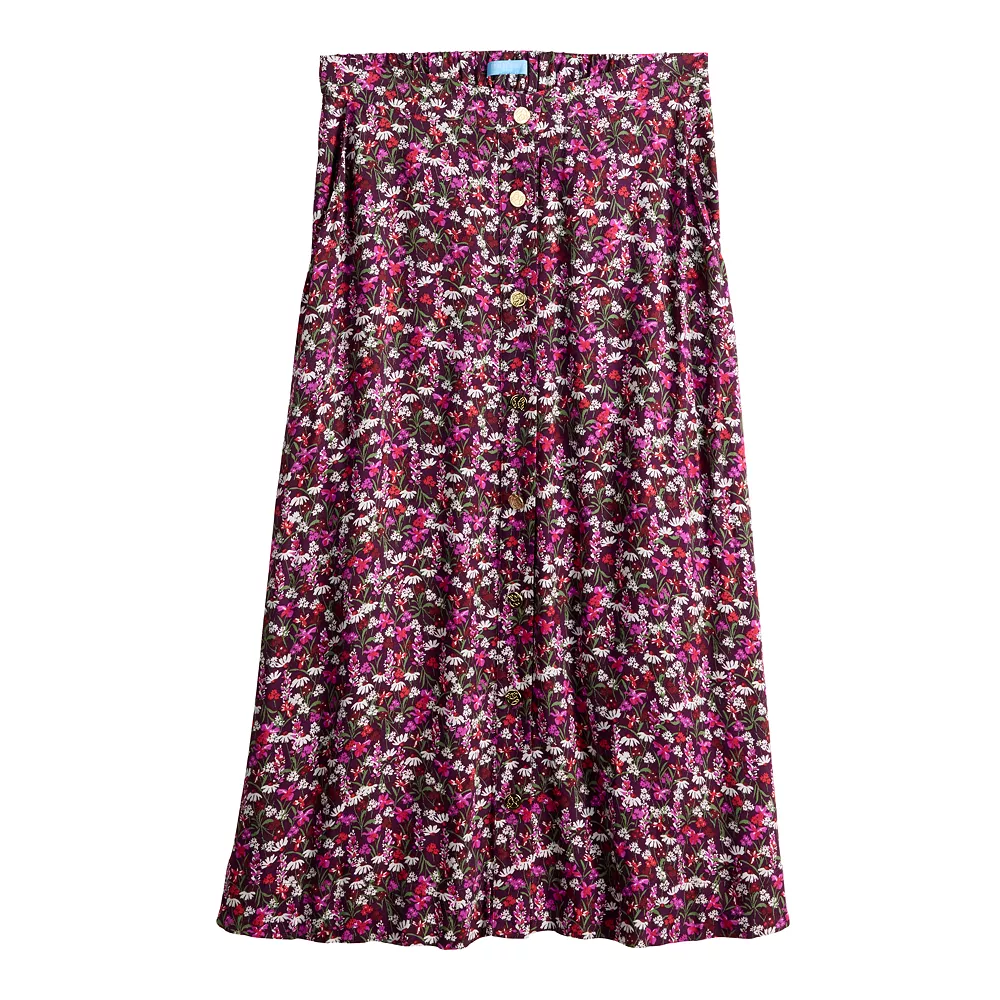 Women's DRAPER JAMES RSVP⢠Straight Floral Midi Skirt - Image 3