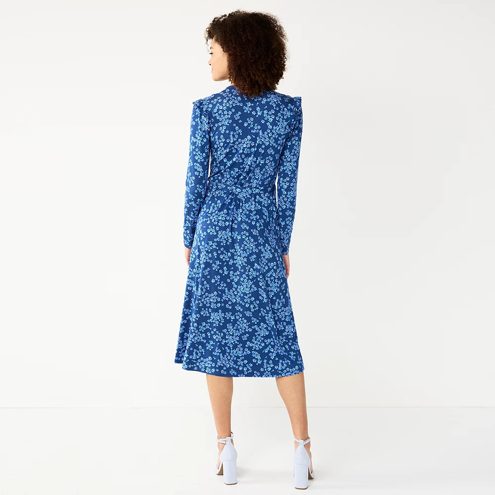 Women's DRAPER JAMES RSVP⢠Side-Tie Floral Midi Dress - Image 2