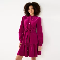 Women's DRAPER JAMES RSVP™ Ruffled Mini Shirtdress