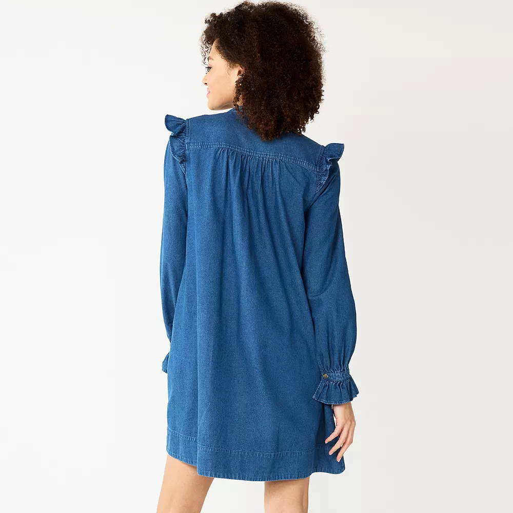 Women's DRAPER JAMES RSVP⢠Jean Sheath Mini Dress - Image 2