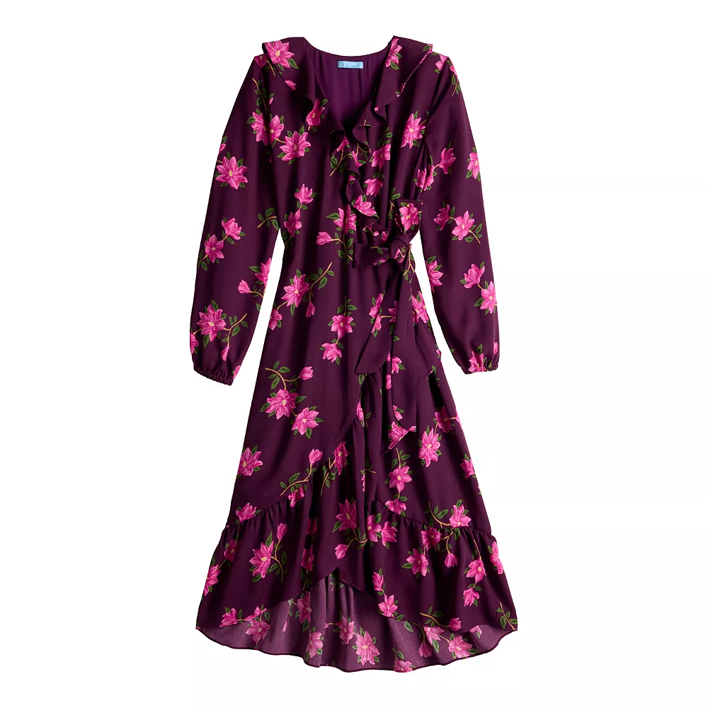 Women's DRAPER JAMES RSVP⢠Long Sleeve Ruffle Midi Dress - Image 3