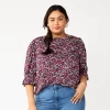 Plus Size DRAPER JAMES RSVP™ Cinched Elbow Sleeve Top