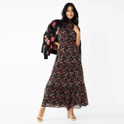 Women's DRAPER JAMES RSVP™ Clip Dot Tiered Maxi Dress