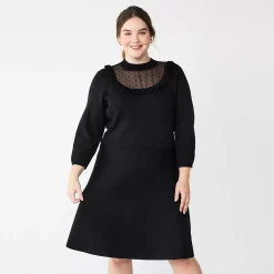 Plus Size DRAPER JAMES RSVP™ Elbow Sleeve Sweater Dress