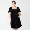 Plus Size DRAPER JAMES RSVP™ Short Sleeve Velvet Dress