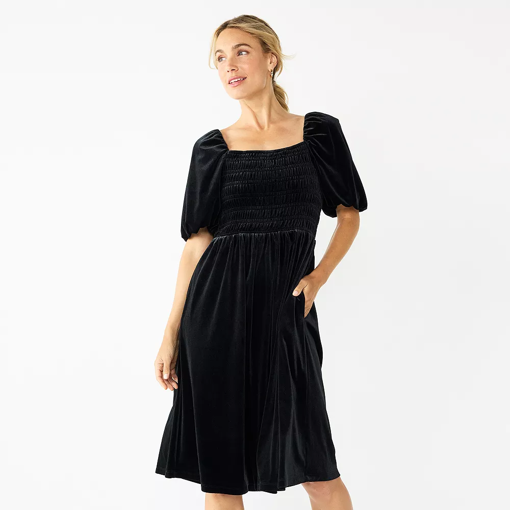 Women's DRAPER JAMES RSVP⢠Short Sleeve Puff Sleeve Dress