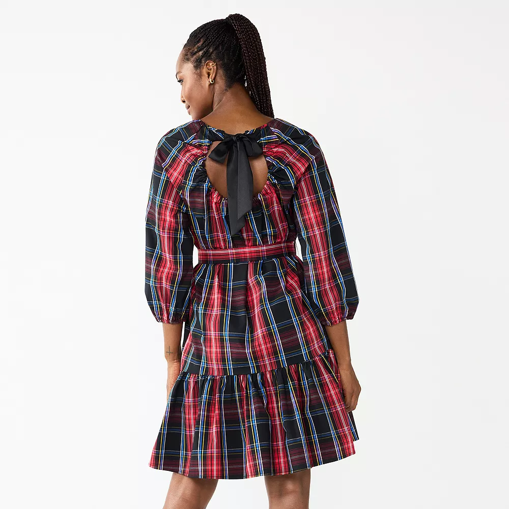 Women's DRAPER JAMES RSVP⢠Long Sleeve Tiered Bow Back Dress - Image 2