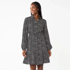 Women's DRAPER JAMES RSVP⢠Button-Front Knot-Waist Dress