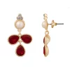 DRAPER JAMES RSVP™ Ruby & Pearl Statement Earrings
