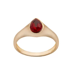 DRAPER JAMES RSVP™ Red Glass Teardrop Ring